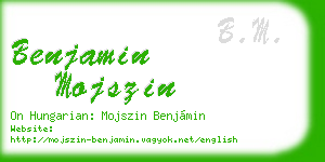 benjamin mojszin business card